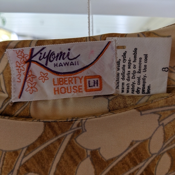 Vintage Muu Muu Kiyomi Hawaii Liberty House 1960s/1970s Size 8 - Picture 4 of 6